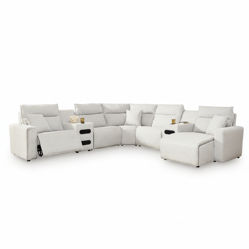 Modmax II 7-Piece Power Reclining Sectional with Chaise and Audio Consoles