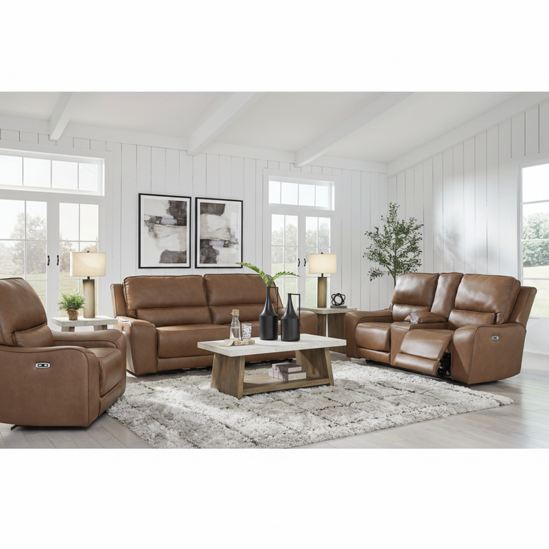Silverbrooke 4-Piece Reclining Sectional with Chaise and Storage Console