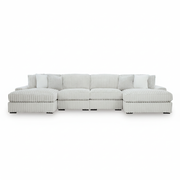 Stupendous 4-Piece Sectional with Double Chaise