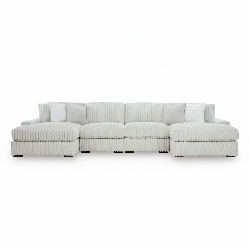 Stupendous 4-Piece Sectional with Double Chaise